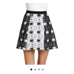 Parker Textured Black and White Skirt